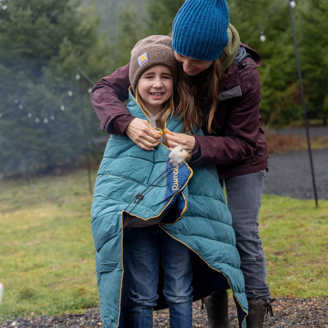 Campfire Puffy Throw Blanket - Sage Navy - Image 8