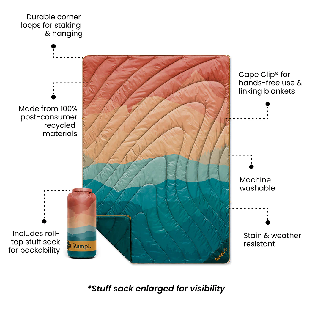 Original Puffy Blanket - Rocky Mountain Sunset Fade - Image 3