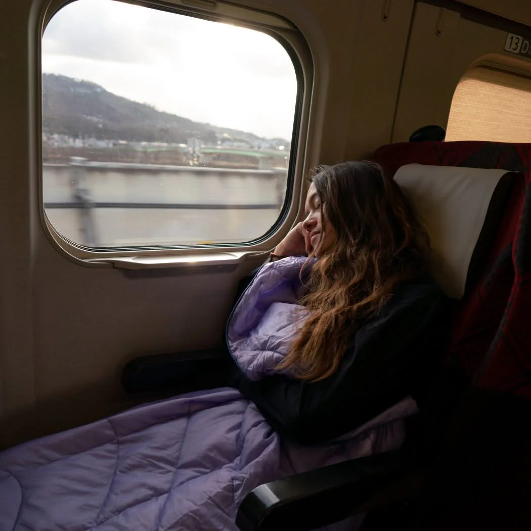Travel Puffy Blanket - Lavender - Image 8